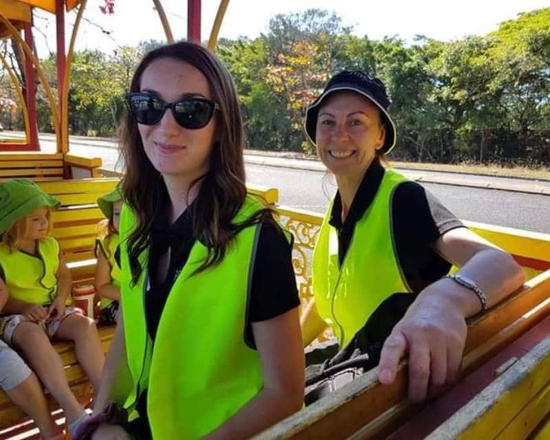 Educators from Petit Early Learning Journey Port Douglas on train for Family Fun Day stay involved through community engagement
